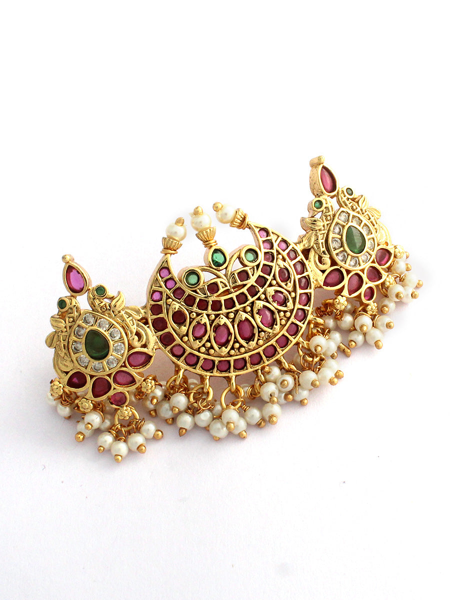 Malini Barrette Hair Clip-Pink / Green