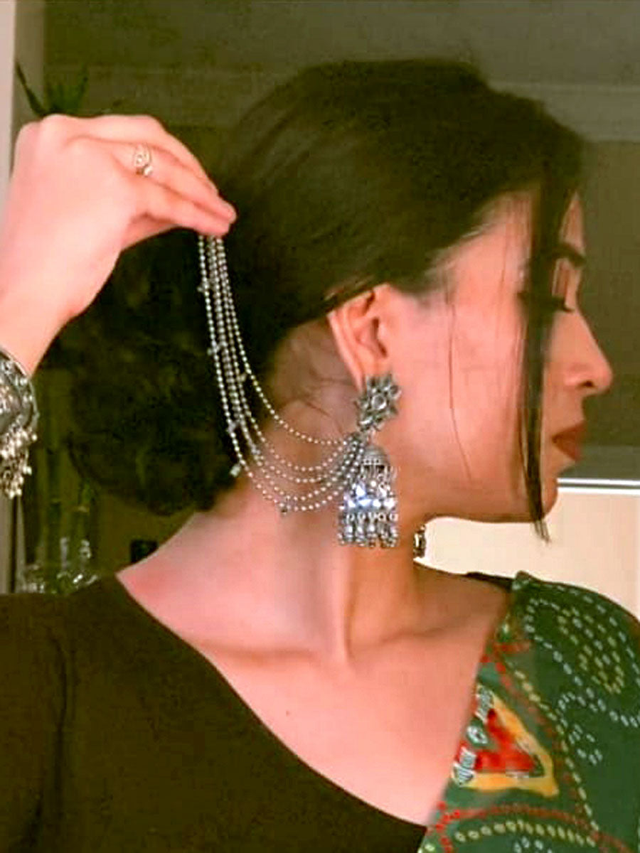 Himani Jhumka Earrings With Ear Chain