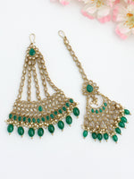 Sharvi Hair Jhoomer & Tikka-Green