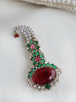 Gaurik Kalgi Turban-Maroon / Green