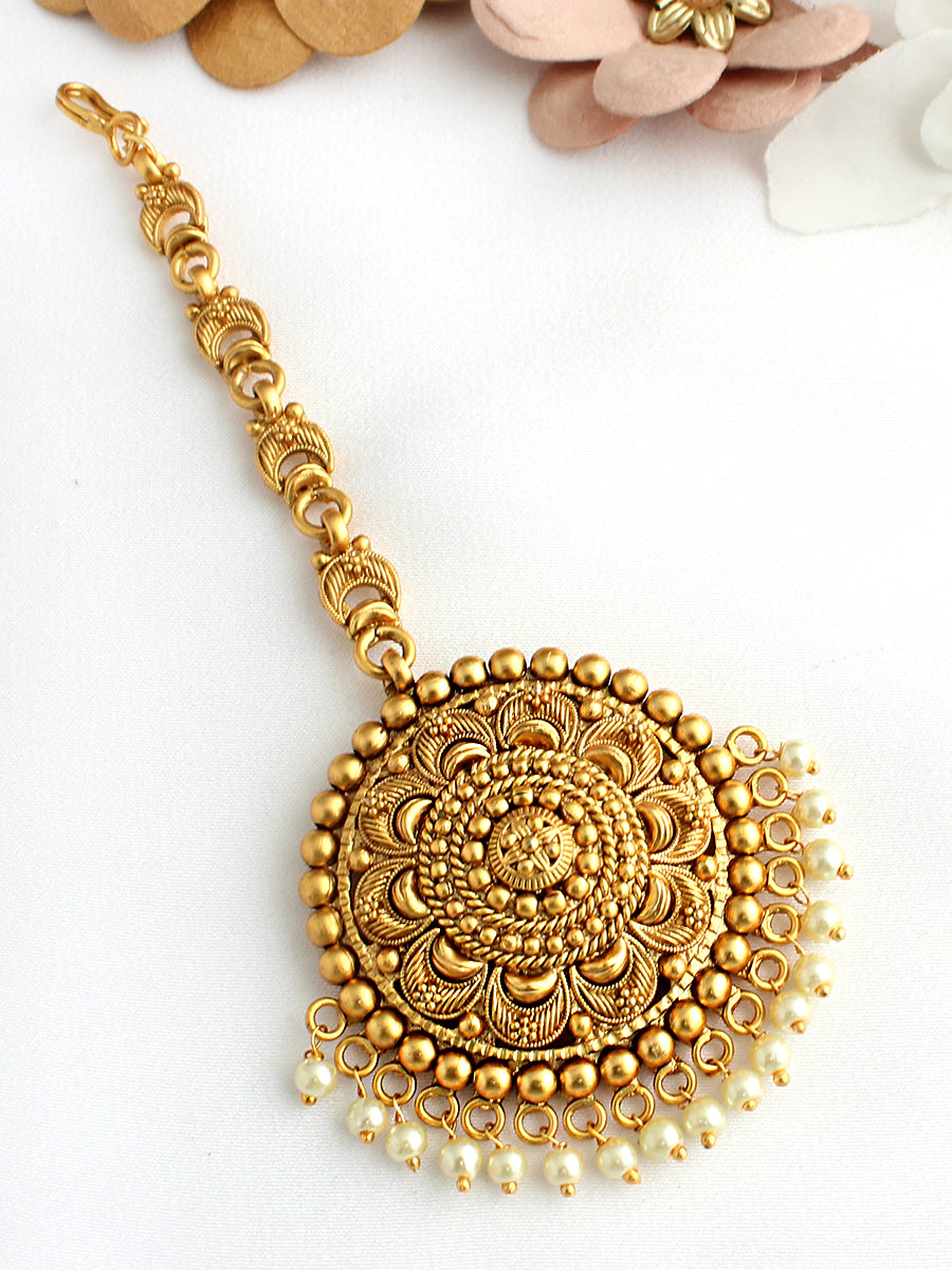 Bridal Gold Maang Tikka By Tanishq Marriage Pure Gold Maang Tikka