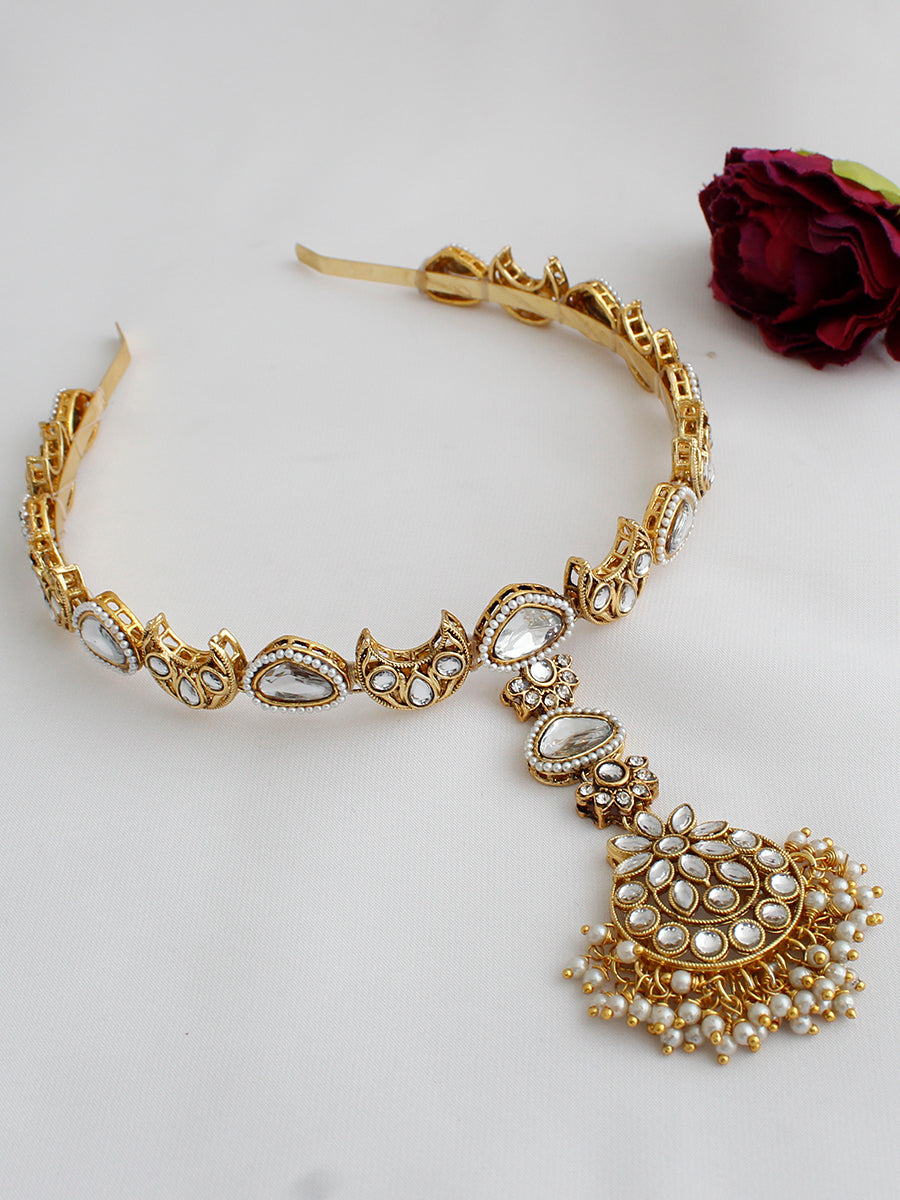 Maitri Head Band with Tikka-Gold