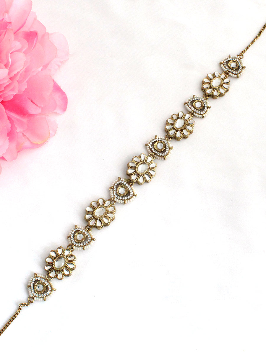Antra Sheeshphool / Headpiece-White