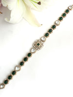 Aranya Sheeshphool / Headpiece-Green