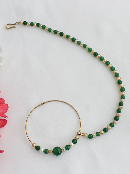 Ashima Pierced Nose Ring-Green