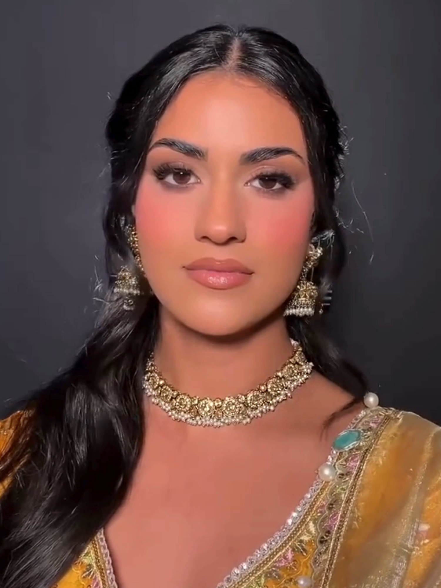 Reet Choker Necklace Set-Pearl