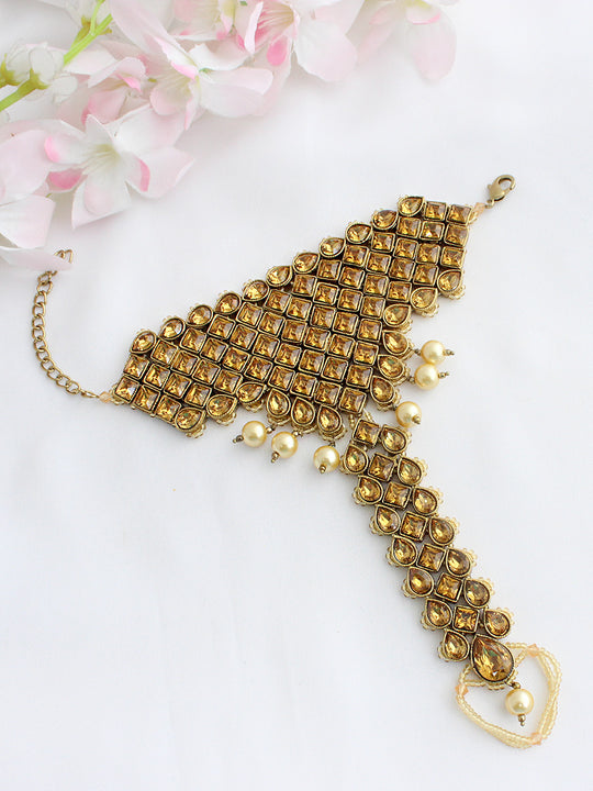 Aamira Hand Harness / Bracelet-Gold