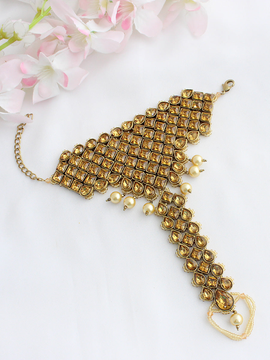 Aamira Hand Harness / Bracelet-Gold