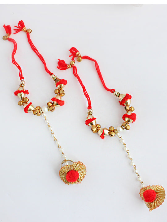 Hina Hand Harness/Bracelet-Red