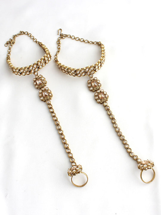 Chetna Hand Harness / Bracelet-Gold