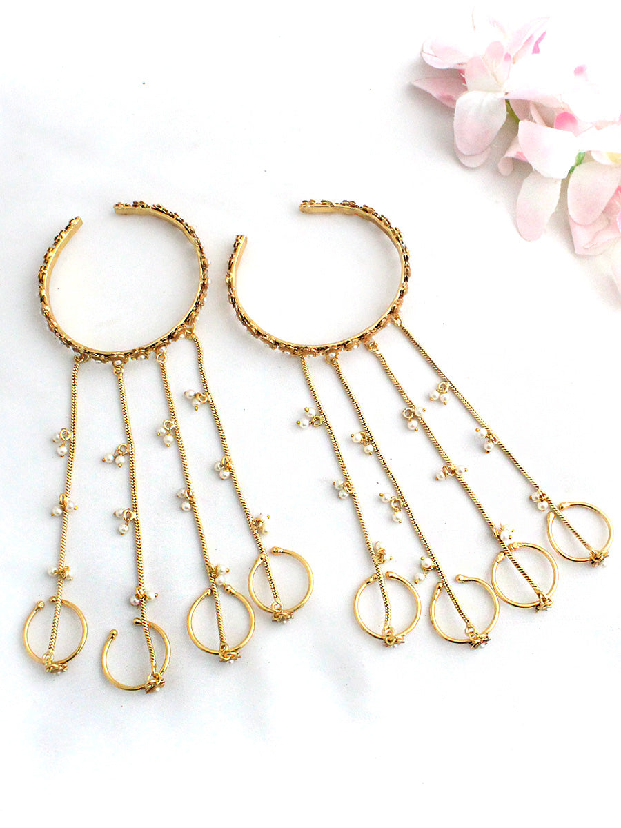 Pragya Hand Harness Bracelet - Gold 