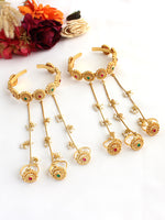 Rushali Hand Harness / Bracelet-Maroon/Green