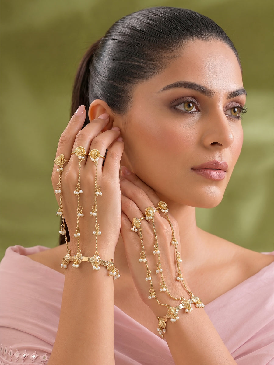 Amoha Hand Harness / Bracelet-Gold