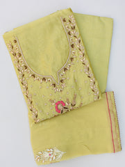 Suhana Embroidered Chanderi Suit-Green