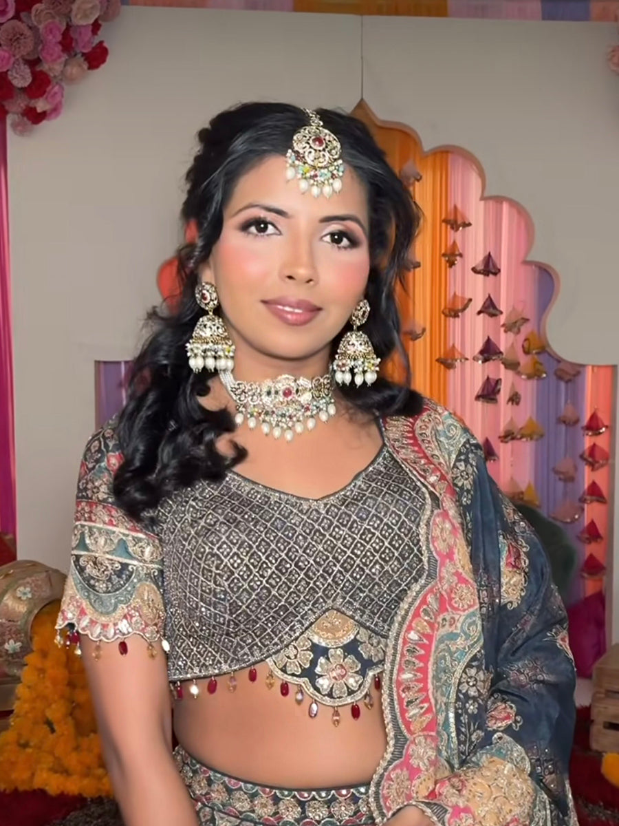 Takshi Mirror Choker Necklace Set