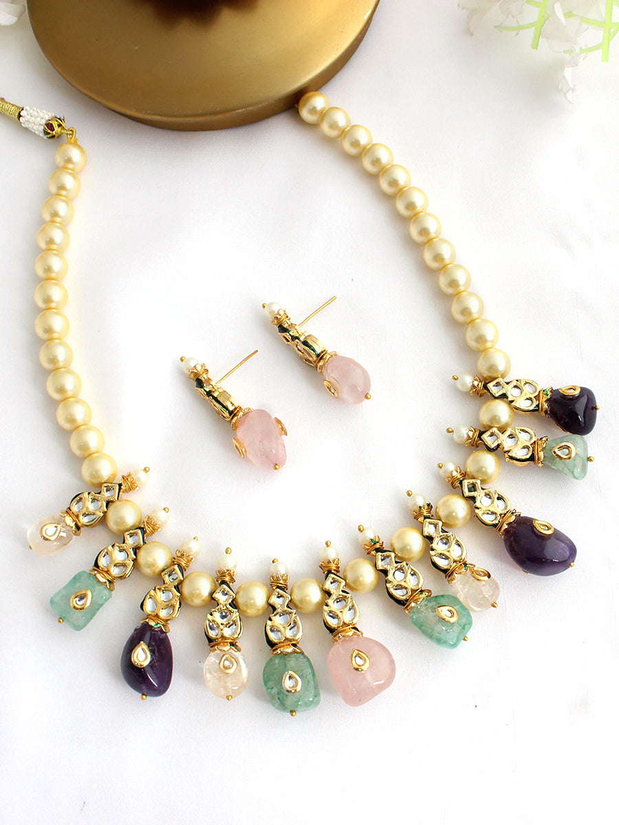 Drishti Necklace Set-Multicolor