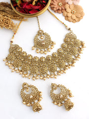 Nafisa Necklace Set-Golden
