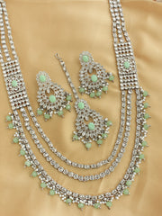 Dishita Necklace Set - Mint Green