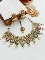 Kashvi Necklace Set-Multicolor