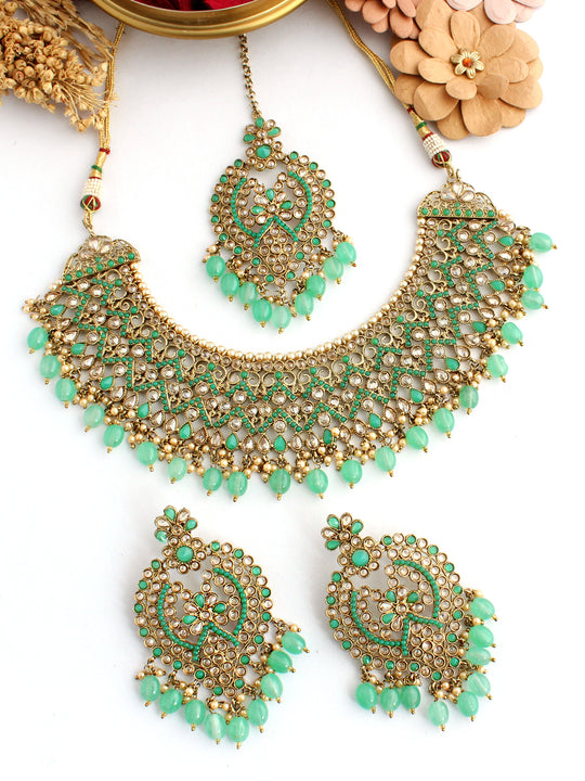 Rihanna Necklace Set-Mint Green