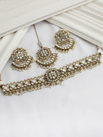 Aisha Mirror Necklace Set - Gold 