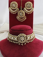 Aisha Mirror Necklace Set - Gold