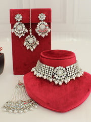 Kangana Necklace Set(Silver)Silver