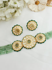 Palak Necklace Set-Mint Green