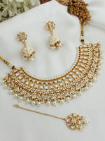 Multan Bib Necklace Set-Ivory