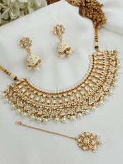 Multan Bib Necklace Set-Ivory