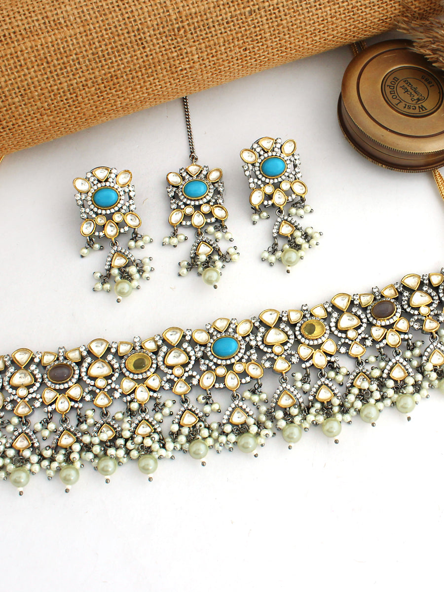 Lucknow Necklace Set-Multicolor