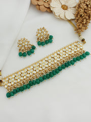 Divya Necklace Set-Green