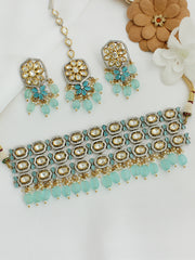 Natasha Necklace Set-Aqua