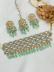 Natasha Necklace Set-Mint Green