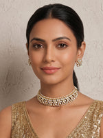 Mrinal Necklace Set-White