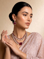 Rayna Necklace Set-Hot Pink
