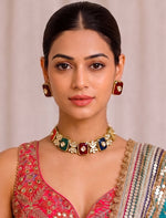 Drishti Choker Necklace Set - Multicolor