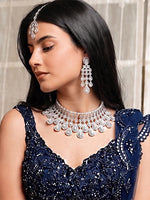Sobia Necklace Set-Silver
