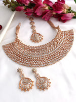 Hazel Bib Necklace Set-Rose Gold