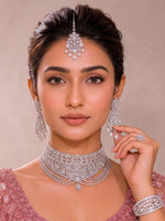 Aliza Necklace Set-Silver