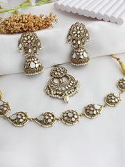 Keesha Mirror Choker Necklace Set