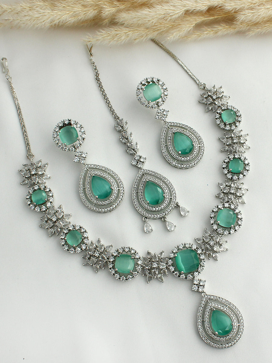 Ira Necklace Set-Mint Green
