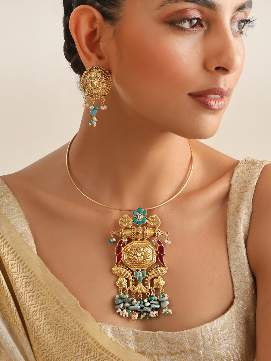 Rukmani Hasli Necklace Set