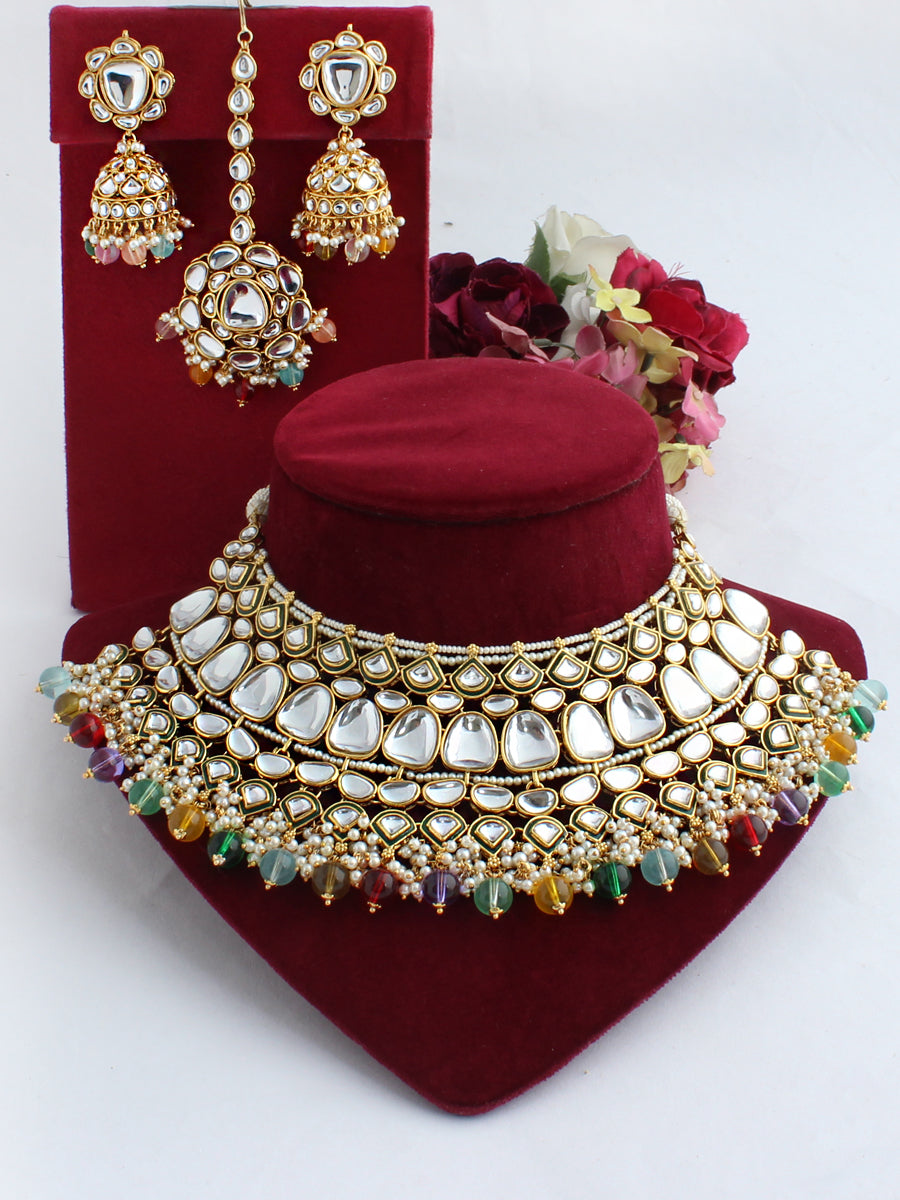 Surbhi Necklace Set-Multicolor