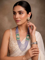 Vanika Long Necklace Set-Blue