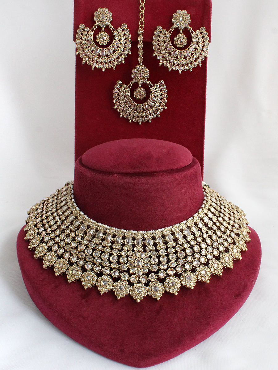 Itisha Necklace Set-Gold