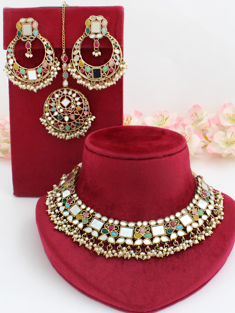 Amyra Necklace Set-Multicolor