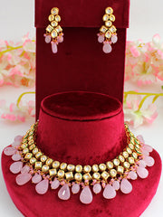 Aaniya Necklace Set-Pastel Pink