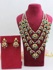 Nihira 3 Layered Necklace Set-Green