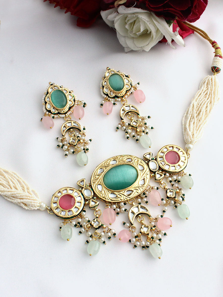 Nabhya Choker Necklace Set